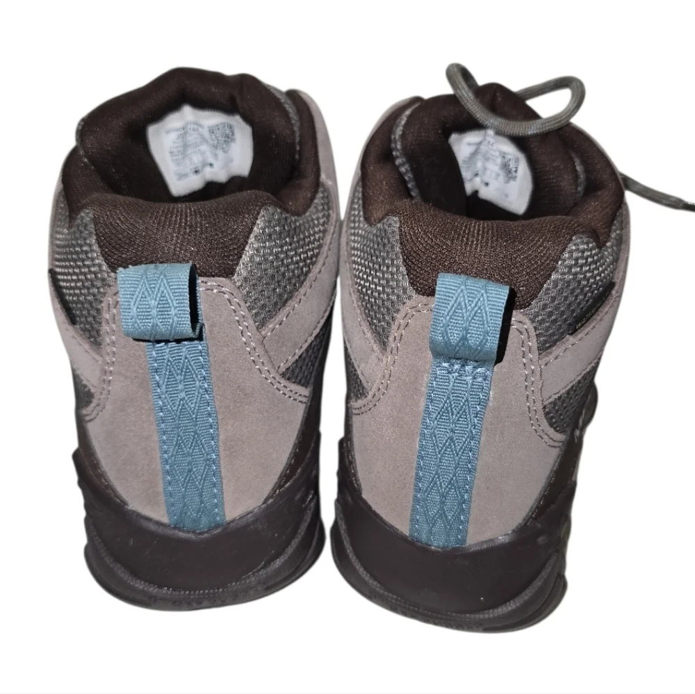 Merrell Deverta 2 Hiking Boot Women 7 Suede Mesh Upper Light Brown Blue Lace-up